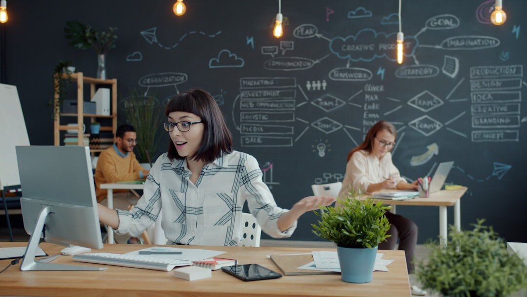 Startup team working in modern office