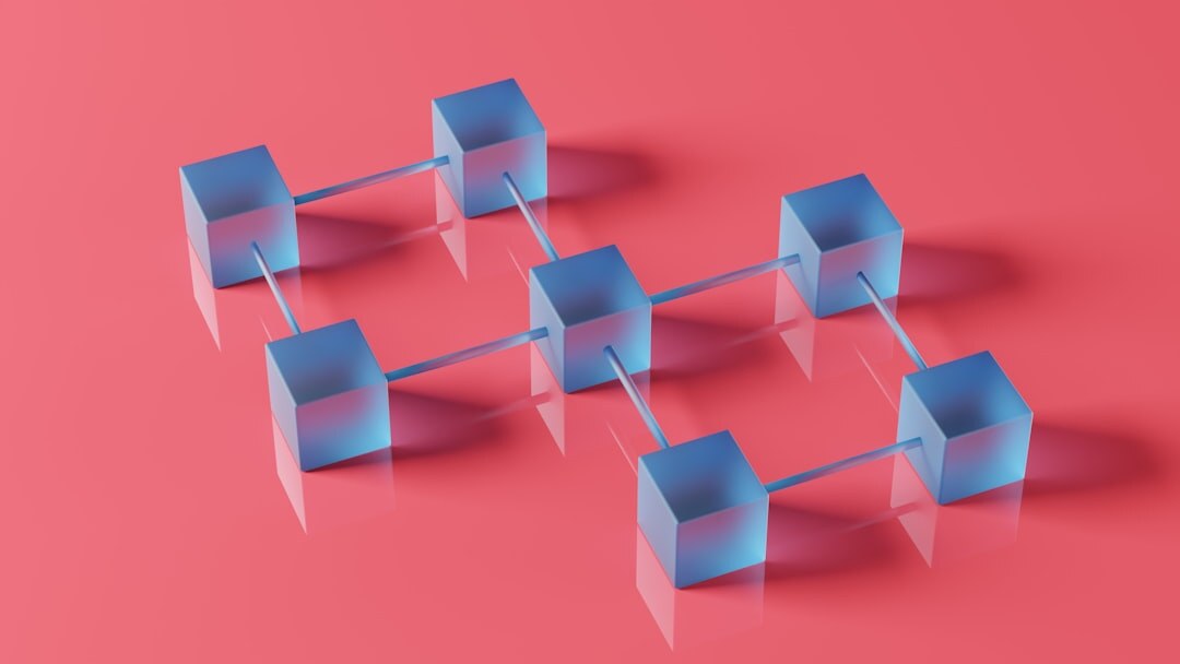 Blockchain technology concept visualization